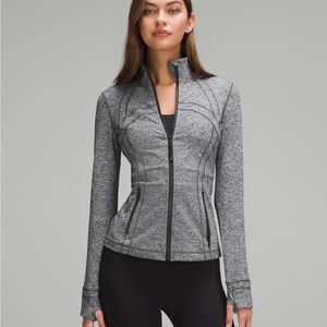lululemon athletica Heathered Grey Zip-Up Tech Jacket